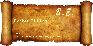 Brebu Ellina névjegykártya